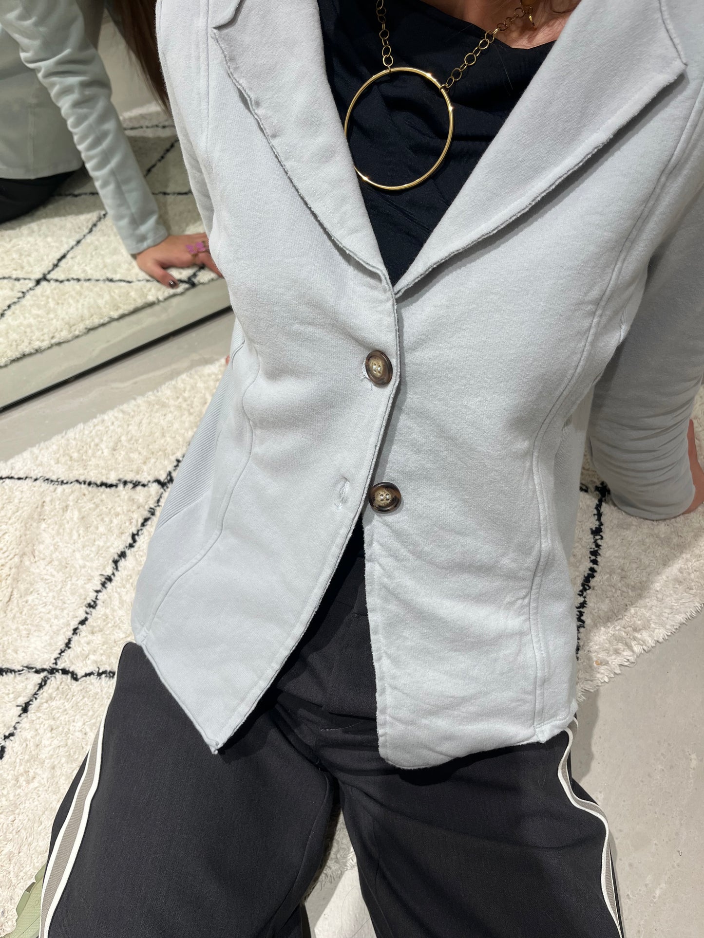 Sea Mist Grey Blazer