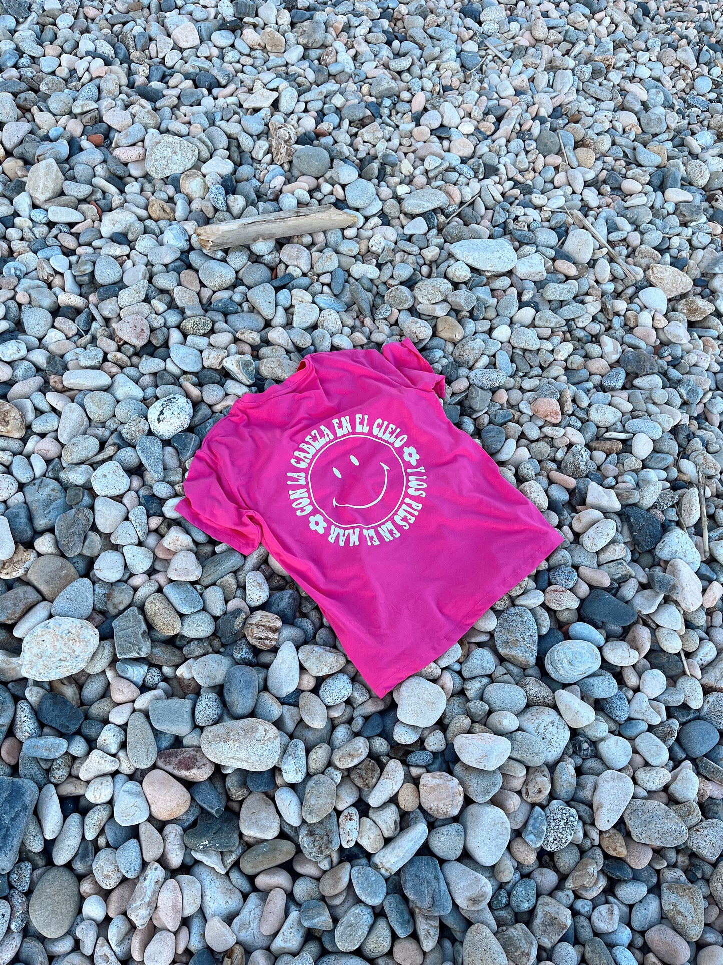 Camiseta Smiley fucsia