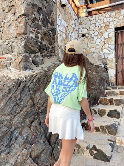 Camiseta verde corazón