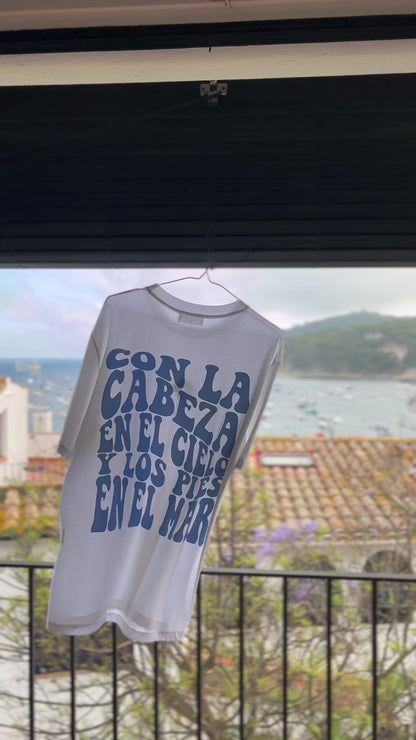 Camiseta blanca flor