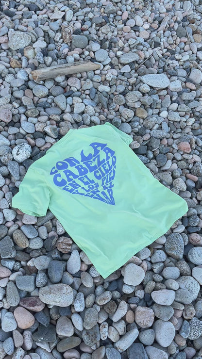 Camiseta verde corazón